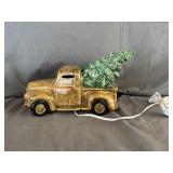 Lighted Ceramic Christmas Tree Truck*Inserts