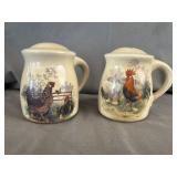 Casey Pottery Salt & Pepper Shakers Roosters &