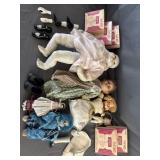 Vintage Rubber, Porcelain Dolls and  Accessories