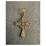 10k Rose Gold Cross Pendant