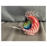 Parrot/Tropic Bird Art Glass Paperweight *No