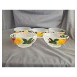 (5) Fire King ï¿½Gay-Fadï¿½  Glass Desert Bowls