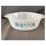 Fire King "Blue Heaven" Casserole Dish*No chips
