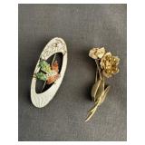 (2) .925 Sterling Broaches/Pins