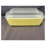 Pyrex Primary Yellow Refrigerator Dish w/ Lid
