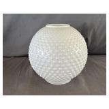 Hobnail Milk Glass Oil Lamp Ball Shape