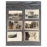 (6) Vintage Historic Post Cards 2 w/ Stamps