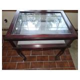 Glass Top Display Side Table
