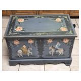 Whimsical Toy Chest and Toys- Lid broken