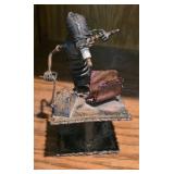 Metal Folk Art Secretary/Accountant Figure