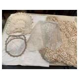 Knitted Lace Table Clothes and Table Runner and