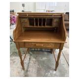 Compact Roll Top Secretary Desk