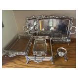 Silver Plated Serving Trays, Dish Holder & more