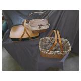 Longaberger 2 Handled Casserole Carrier w/Lid&
