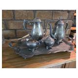 Roger's Silverplate (2) teapots-1 missing finial,