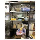 5 teir shelf and contents crock, crayons & more