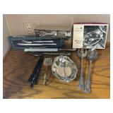 Silverplated Cake Tong, Party Set, Fork & Knive &