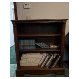 3 Shelves Wooden Book Case w/ Contents*