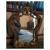 Victorian-Style Wood Mirror 35ï¿½x24ï¿½