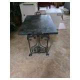 Marble Top Iron End Table