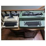 (2) Electric Typewriters: Sears Scholar, IBM