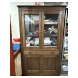 wooden Pie Cabinet With Contents insides