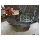 Longaberger Rectangular Basket Handles , Lid &