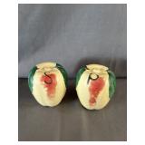 Hull Pottery "Blushing Apple" Salt & Pepper