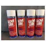 (4) 5oz Glove Lube Water Repellent Arrosol Cans