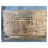 Vintage Piper-Heidsieck Wooden Champagne Crate