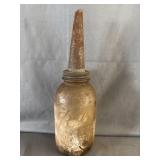 2Qt Ball Glass Oil Jar w/ Spout