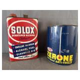DuPont Zerone & Solox Solvent Metal Tins