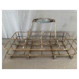 Vintage 8pk Metal Wire Bottle Carrier