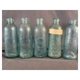 (5) C.Johnson Bottler Hutchinson Glass Beverage