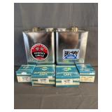 (4) Automotive Gas Caps -New & (2) Lubricant