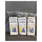 (3) Work Shop Brand Bib Style Work Apron -New