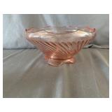 Imperial Glass Pink Footed Bowl