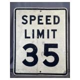 Speed Limit 35 Metal Street Sign