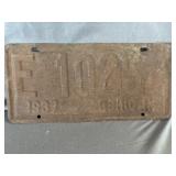 1937 Michigan Automobile License Plate