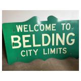 Welcome to Belding City Limits Sign