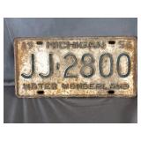 1956 Water Wonderland Michigan License Plate