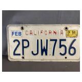 California License Plate