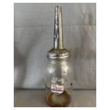Lucas Motorcycle Oil Glass Oil Bottle w/ Spout