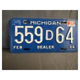 1984 Michigan Dealership License Plate