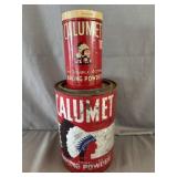 (2) Calumet Baking Powder Tins 1lb & 5lb