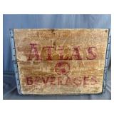 Atlas Beverages Wooden Soda Crate Detroit,