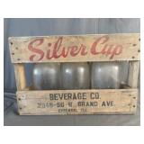 1950s Silver Cup Beverage Co. Wooden Soda Crate &