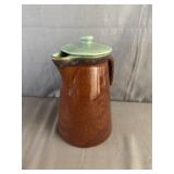 Zanesville Pottery Earthenware Pitcher w/ Lid