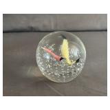 Gentile Glass Co. Clear Glass Crane Paperweight