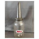 Bell Glass Oil Bottle w/ Spout